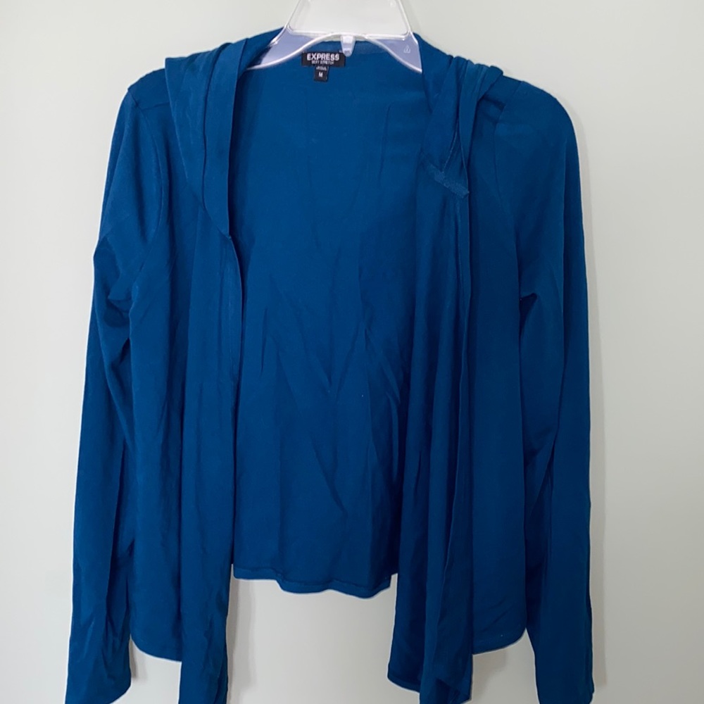 Hooded athletic jacket